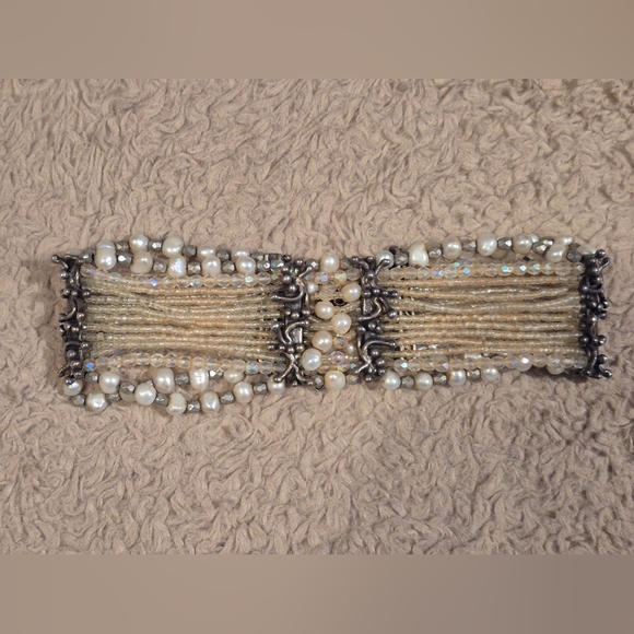 Vintage Edwardian Pearl Beaded Choker Necklace EUC - Picture 5 of 12